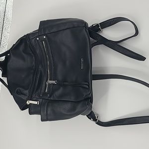 Kenneth Cole Reaction black pleather backpack bag